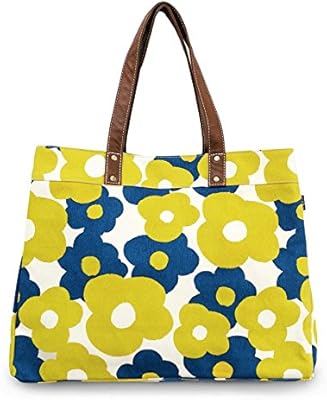 Maika Recycled Canvas Carryall Tote Bag, Hana, Blue