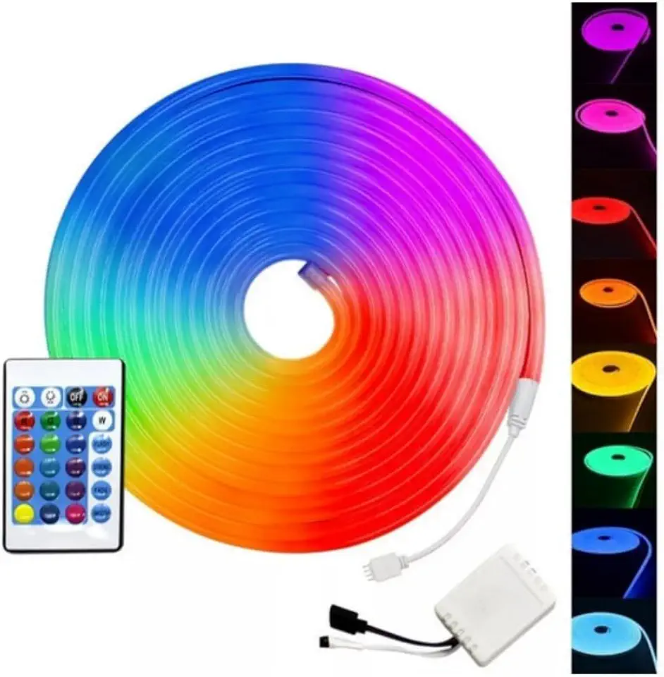 Mangueira de LED NEON RGB 12V 20W IP65 5 Metros