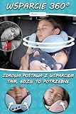 FLOWZOOM Comfy Kids Poduszka Podróżna z Pianki Memory, Niebieska, 6-12 lat