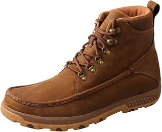 Men's 6-Inch Driving Moc Hiker Shoes - Casual Hiker and Driving Leather Mocs for Men with CellStretch Comfort Technology