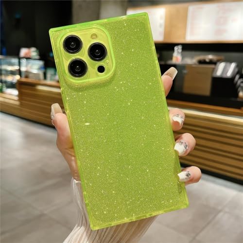 Coque paillettes néon pour iPhone 11 silicone TPU antichoc verte