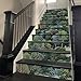 REDAMANCY Green Tree Forest River Mountain Landscape Nature Peel and Stick Vinyl Stair Riser Decals Staircase Tile Stickers Decor Modern Marble Decoration Self-Adhesive(14 Pcs)
