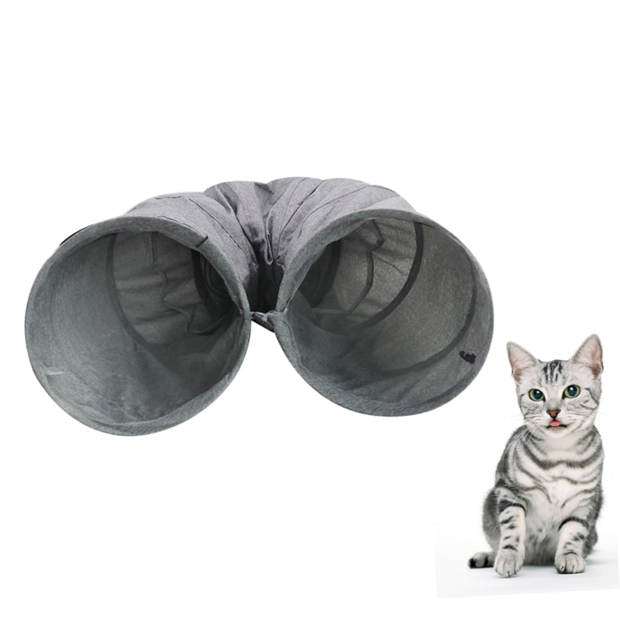 Tunnel per Gatti Pieghevole con Carta Sonora, Gioco Interattivo | Tessuto, per Gattino, Tubo da Gioco Creativo, Stile Divertente, Accessorio per Animali