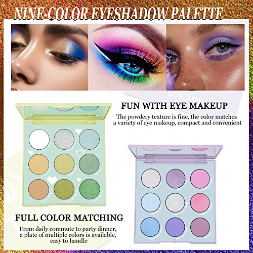 Mimore Paleta de sombra de ojos de 9 colores, polvo de sombra de ojos de maquillaje mate natural ultra pigmentado… - Imagen 3