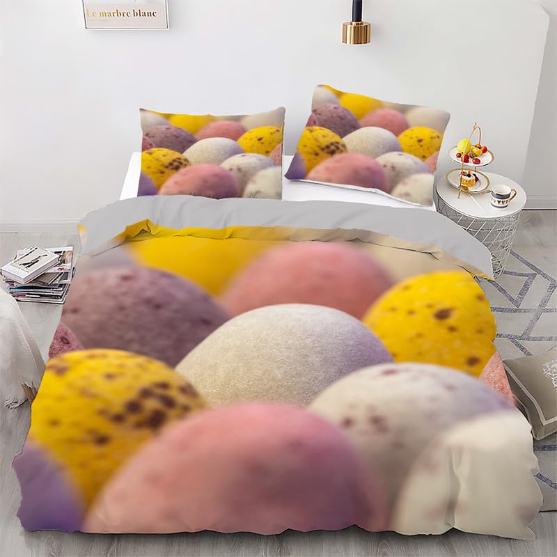 Housse de couette 90x190 anti-plis en microfibre pour lit enfant facile à laver