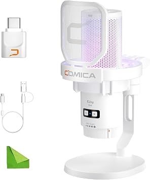Comica Uni Pro D Wireless USB Microphone for Computer and Smartphone-White