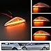 2Pcs Dynamic Blink Amber LED Side Marker Light For BMW 3 Series E46 Coupe Convertible LCI 323Ci 325Ci 328Ci 330Ci 2004-2006 Fender Turn Signal lights Clear Lens