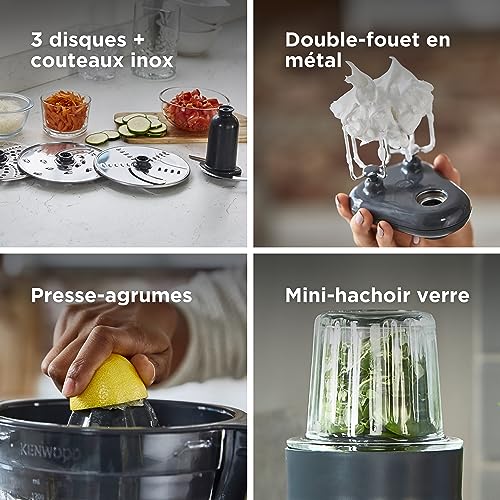 Kenwood Fdm307 Processeur de nourriture, noir/argenté