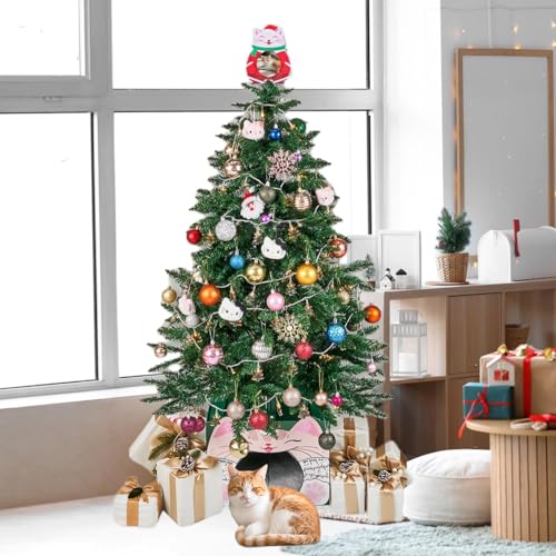 Best Wishes FUR Cat Christmas Tree, 4.8 ft, PVC Spruce Tips