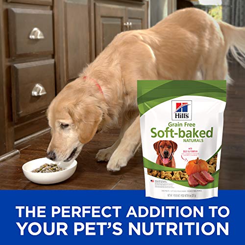Hill's Grain Free Dog Treats, Soft-Baked Naturals With Duck & Pumpkin, Healthy Dog Snacks, 8 Oz. Bag #TOP5