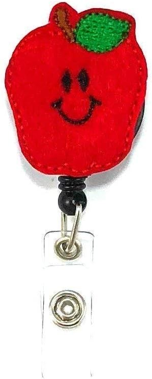 Smiling Apple Retractable Badge Reel