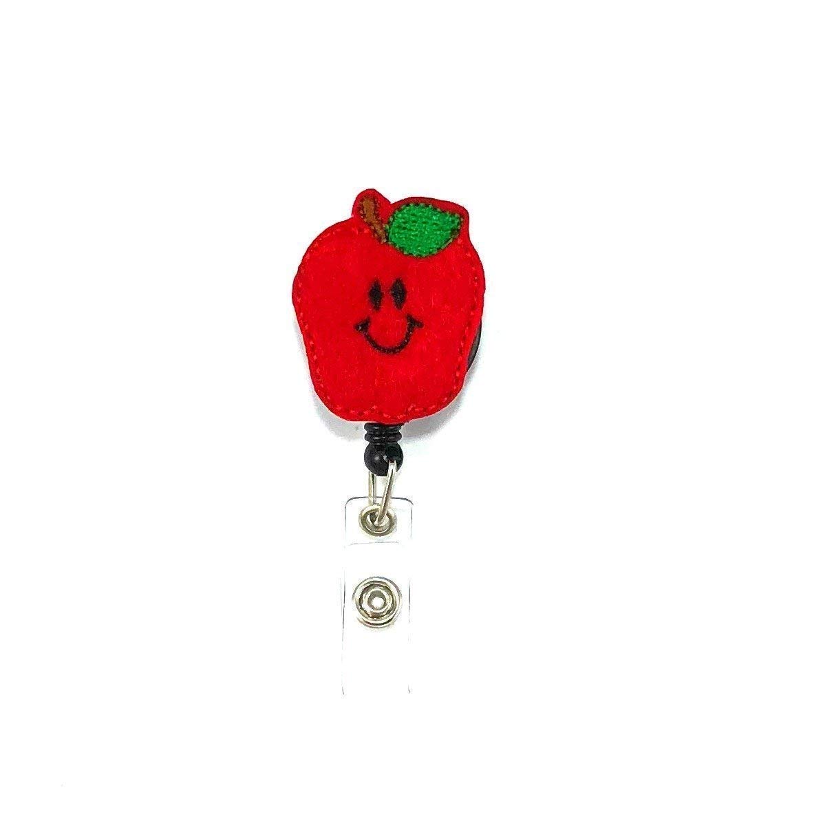 Smiling Apple Retractable Badge Reel
