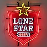 Lone Star Neon Sign, Neon Beer Sign, Neon Bar Signs For Wall Decor,Home Bar Man Cave Wall Décor Artwork 19x15