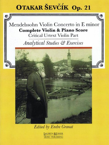 Violin Concerto in E minor: with analytical studies and exercises by Otakar Sevcik, Op. 21 Violin and Piano critical violin part