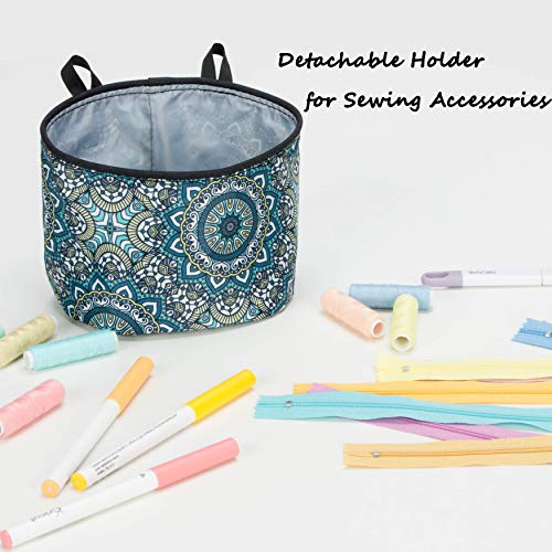 PACMAXI Sewing Machine Pad for Table with Pockets, Sewing Machine Pad Organizer, Pad Organizer for Sewing Machine Accessories, Sewing Machine Mat(Mandala Pattern)