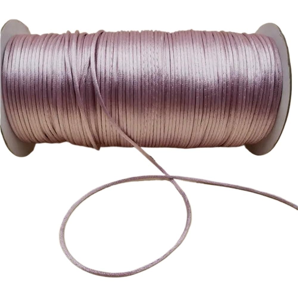 Sznurki do koralików, Pleciony sznurek do makramy 2mm wielokolorowy 10-225m(Lt Purple 519,225meters whole roll)