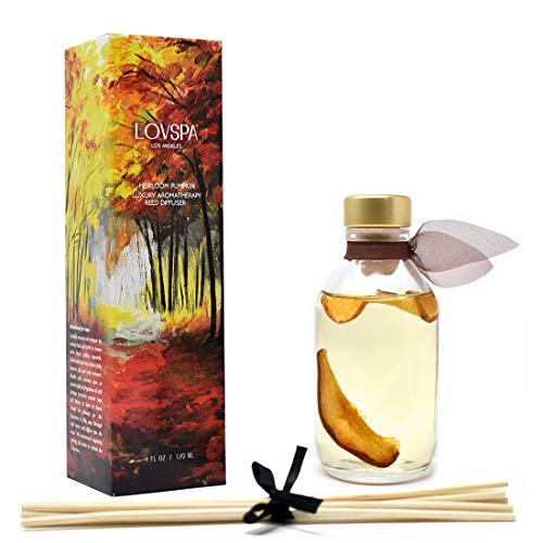 Lovspa Apple Harvest Reed Diffuser Sticks Set With Fresh Red Apples And Roasted Pears, Infused With Real Fruit Slices, Room Scent Air Freshener Made In The Usa #TOP1