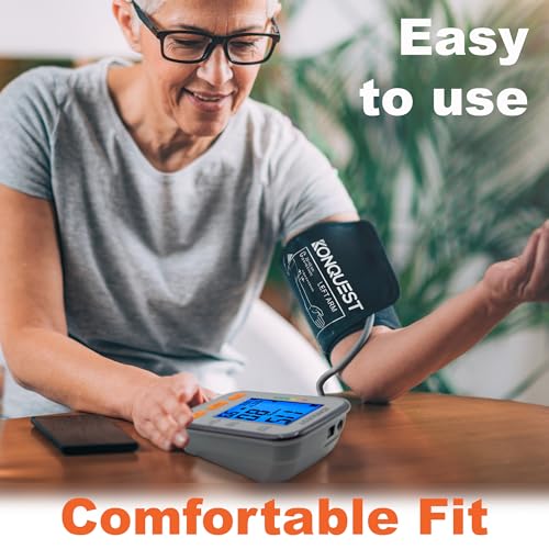 Konquest KBP-2704A Automatic Upper Arm Blood Pressure Monitor - Large Adjustable Bp Cuff - Large Backlit Display - Irregular Heartbeat Detector - Tensiometro Digital - Monitor For Home Use thumb #3