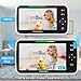 HelloBaby 6'' World First IPS 30H Battery Split-Screen Video Baby Monitor with Camera and Audio, No WiFi, Pan-Tilt-Zoom, VOX, 2-Way Talk, Night Vision, 8 Lullabies, 1000ft, for New Parents/Elderly