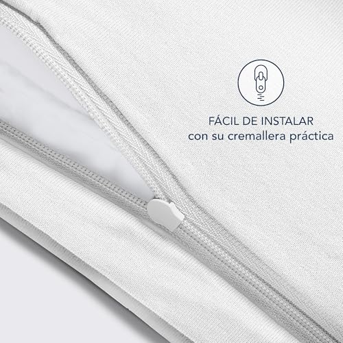 Miniatura 4 de Dreamzie Funda Almohada 40x80 (Juego de 4) - Blanco - para Las Almohadas 40 x 80 cm - 100% Algodón Jersey - Funda de Almohada Algodón - Funda Cojín para Cama - Protector de Almohada