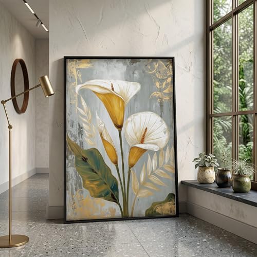 Impression sur toile lys calla blanc décoration florale maison nature - 2