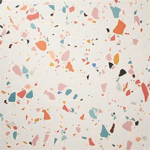 Terrazzo Pattern Peel and Stick Floor Tiles, 10 Pcs 12x12