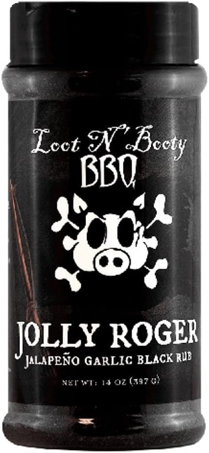 Loot N' Booty Jolly Roger Jalapeno Garlic Black Rub - 14 oz - pack of 2