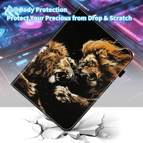 BFUKVOU Case for Samsung Galaxy Tab S11 5G 11 Inch 2025 Model (SM-X730/X736B),Card Slot PU Leather TPU Case Pen Holder Auto Wake Sleep,Cool Lion by BFUKVOU - Used condition - Image 3