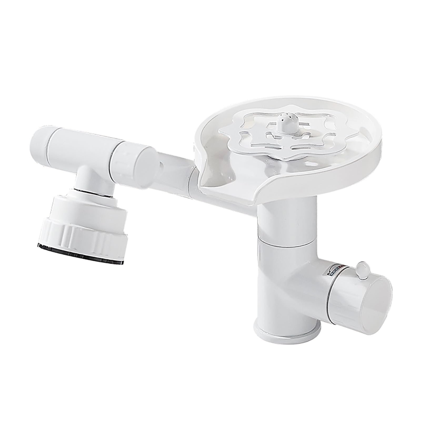 2-in-1 Sink Faucet with Glass Rinser, Rotating Tap, 4 Water Modes for Kitchen Use