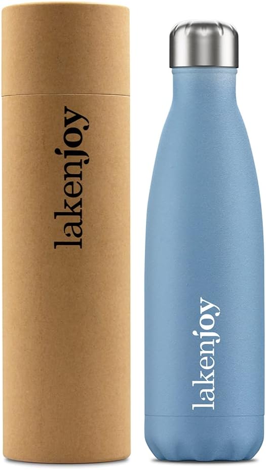 Laken Joy Stainless Steel Insulated Water Bottle 17oz, Light Blue
