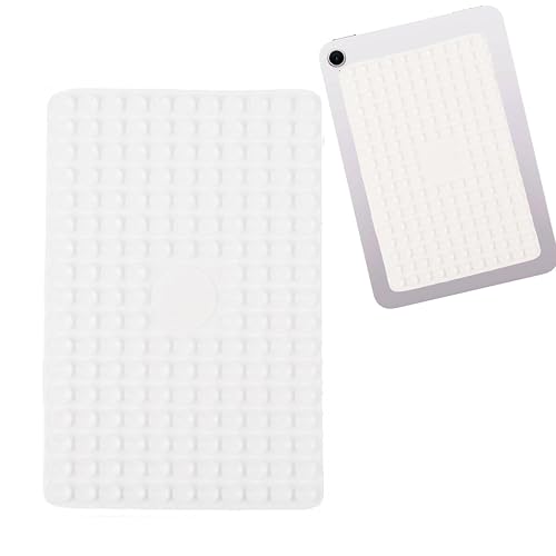 Rookii Silicon Tablet Stand with Suction Cup,Hands-Free Mirror Shower Phone Holder,Tiktok Videos and Selfies.for All iPad Size 5.4"*8.3" (White)