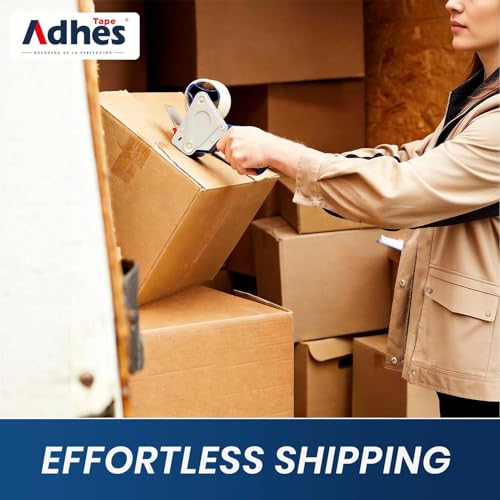 Image of ADHES Packaging Tape 2.7MIL Heavy Duty Packing Tape Mailing Tape,3 Rolls | 3 inch x 165 ft (55 Yards) Clear Shipping Tape, Ultra-Strong & Durable for Packaging, Moving, Mailing, and Sealing