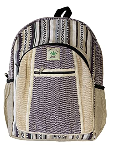 Himalayan Hemp Backpack Hippie Bags, Ivory, M