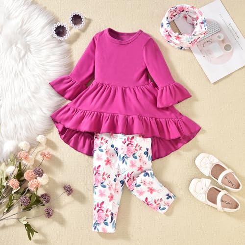 Image of fioukiay 3 Years Girl Fall Clothes Toddler Girl Winter Clothing Sets Little Kids Boutique Clothes
