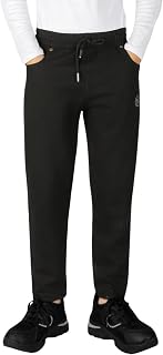UZARAS Boys Solid Track Pants with Drawstring Waist | Casual Full Length Bottom Wear for Boys Price In India