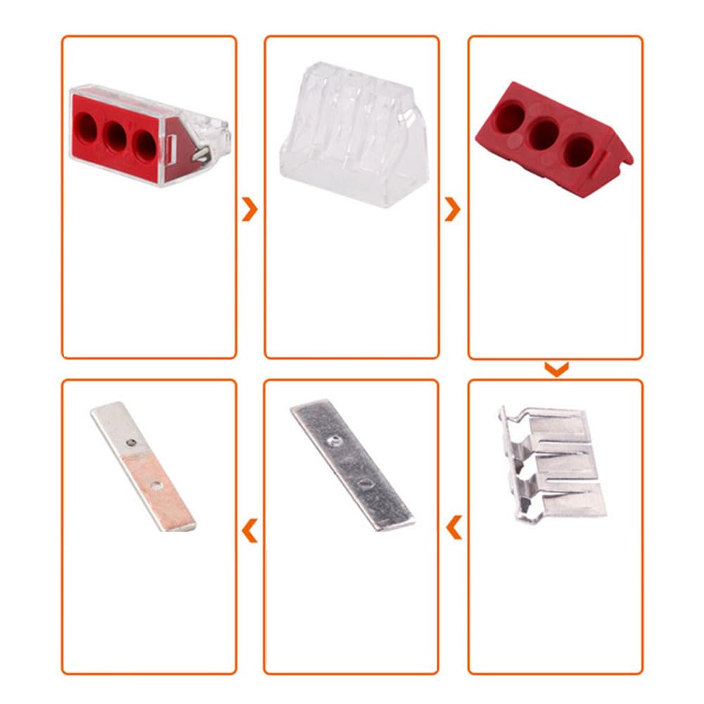 Pack of 10 2.5-6mm² Wire Quick Connector Terminal High-Power High-Current Distributor Connector 41a-250v