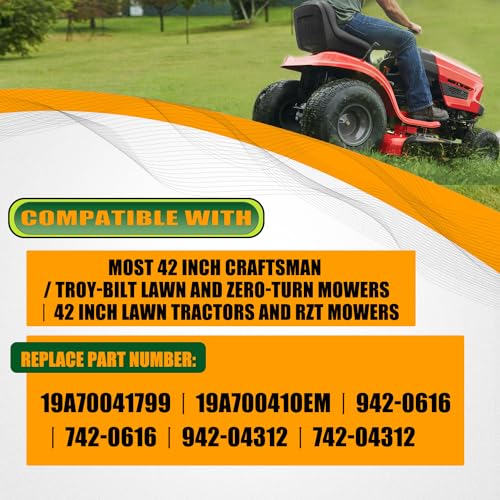 image for RANSOTO Lawn Mower Mulching Blade Kit Compatible with Most 42