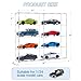 JUESHA Acrylic Display Case for 1/24 Scale Diecast Storage, 4 Levels 8 Slots Toy Cars Showcase Wall Mount Or Desktop, Clear Display Organizer for Nascar Diecast Model Car Tabletop