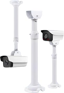 Security Camera Mount Bracket, Telescopic Adjustable Bullet Camera Mount Universal Camera Ceiling Mounting Bracket for CCTV Security Camera/IP Camera, I Type Length 15.7-31.5inch