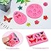 Flower Fondant Cake Molds-5 Pcs-Daisy Flower,Rose Flower,Chrysanthemum Flower and Small Flower,Candy Silicone Molds Set for Chocolate Fondant Polymer Clay Soap Crafting Projects & Cake Decoration