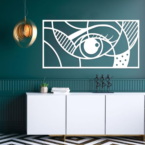 Décoration murale abstraite en métal géométrique pour salon