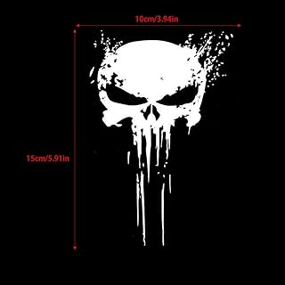 Tickas Autocollants de décalques de voiture, décoration de motocyclettes de vinyle de sang de crâne