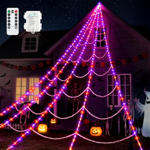 Mineup 5M Halloween Spinnennetz Lichter