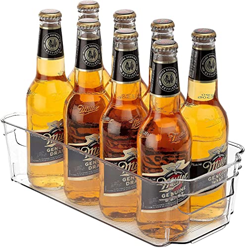 Image of Snazzy Refrigerator Organizer Bins - 6pcs Clear Plastic Bins For Fridge, Freezer, Kitchen Cabinet, Pantry Organization and Storage, BPA Free Fridge Organizer, 12.5 inch Long-Medium