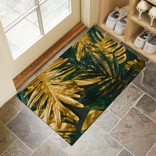 Tapis de porte lavable antidérapant absorbant tropical cuisine entrée - 2