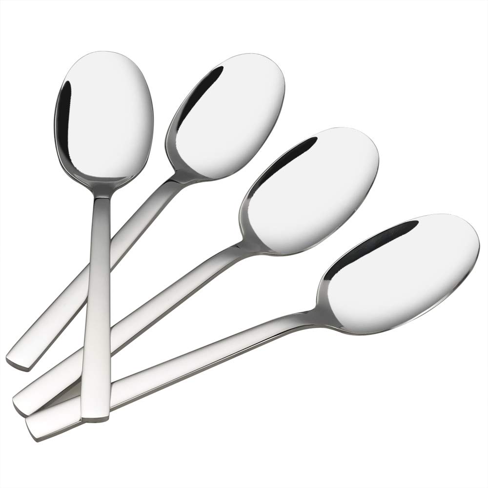 6 Pieces Buffet Serving Spoon, Large Soup Spoons Stainless Steel