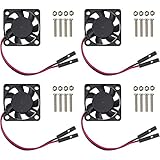 AOICRIE 4Pcs for Raspberry Pi 4 Quiet Fan, DC 5V 3.3V Brushless CPU Cooling Fan with for Raspberry Pi Heatsink for Raspberry Pi 4B / 3B+ / 3B/ Zero/Zero W or Other Robot Project - Image 1