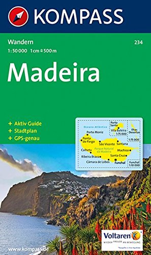 Preisvergleich Produktbild Madeira: Wanderkarte mit Aktiv Guide und Stadtplan. GPS-genau.1:50000 (KOMPASS-Wanderkarten, Band 234)