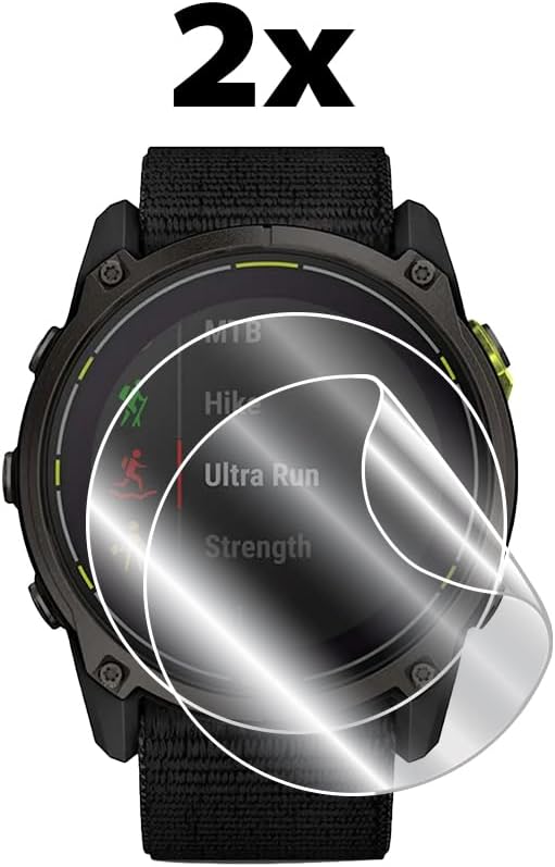 IPG Garmin Fenix 8-51 mm AMOLED/Enduro 3 Hidrojel Ekran Koruyucu (2 Adet) Görünmez HD Şeffaf Film Çizilmez Kendi Kendini İyileştirme/Enduro3 için Kabarcıksız