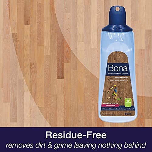Bona Hardwood Floor Cleaner Refillable Spray Mop Cartridge - 34 Fl Oz - Residue-Free Floor Cleaning Solution For Bona Spray Mop - For Wood Floors #TOP5